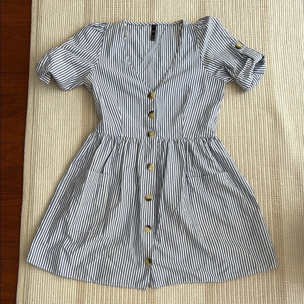 Striped Button-Down Dress